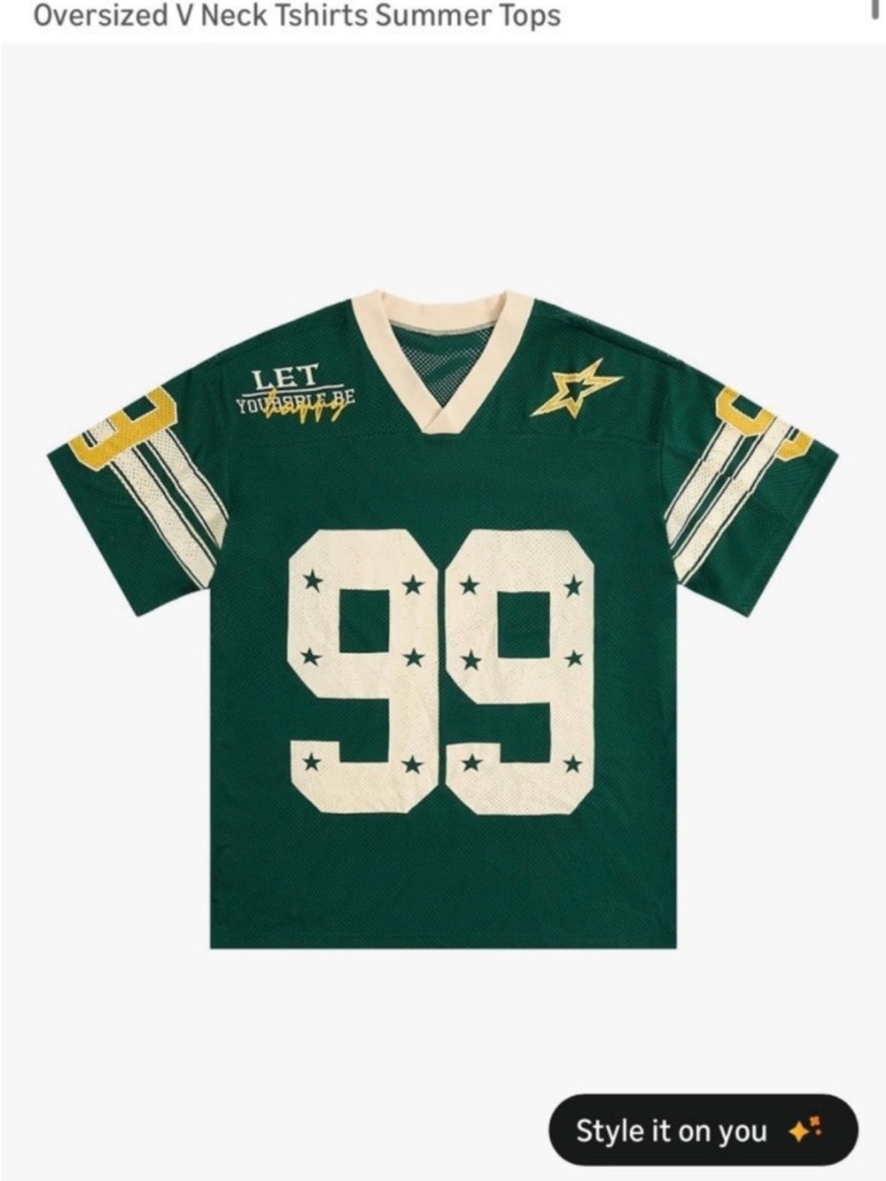 Amazon Green and Cream '99 Star Football Jersey